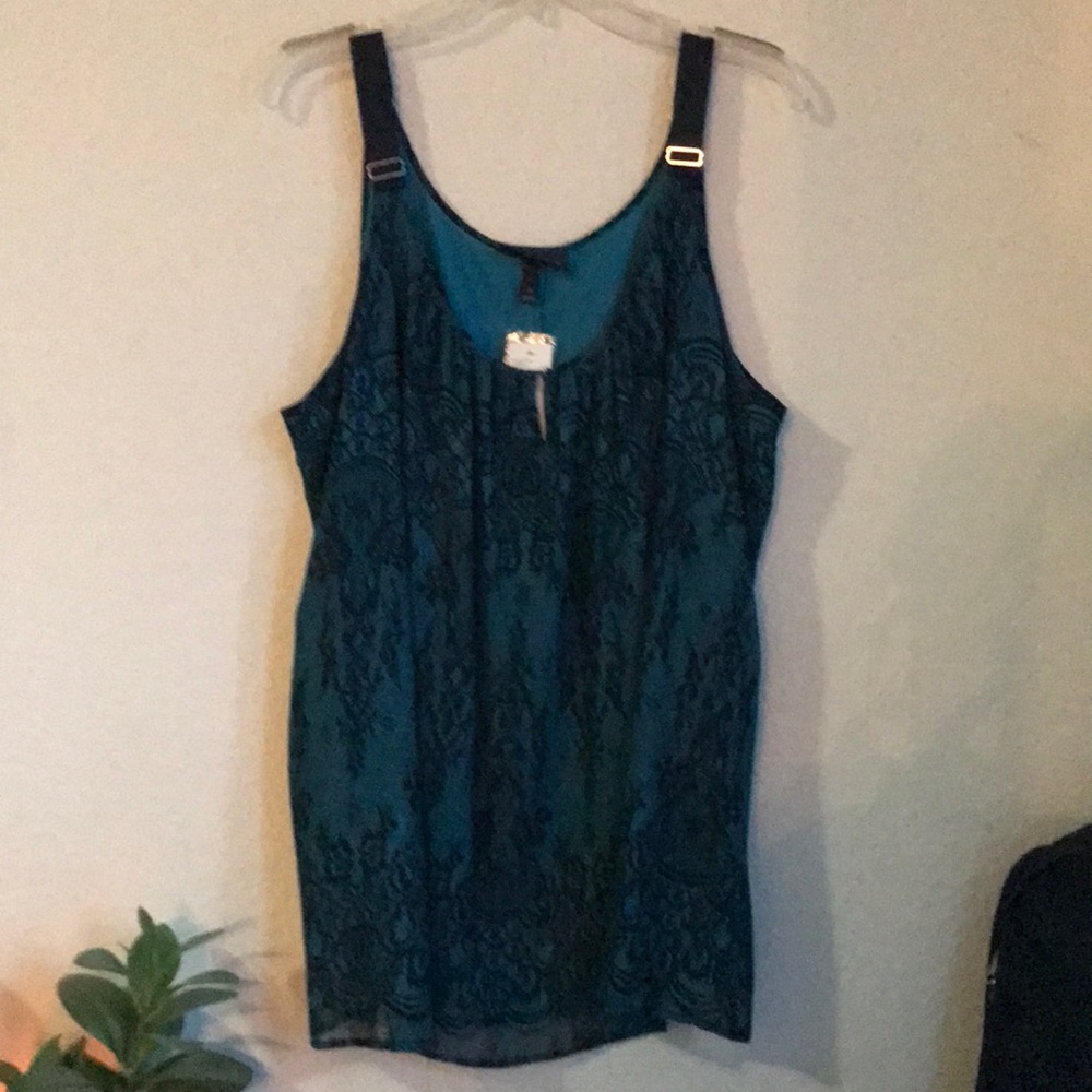 Lane Bryant teal black